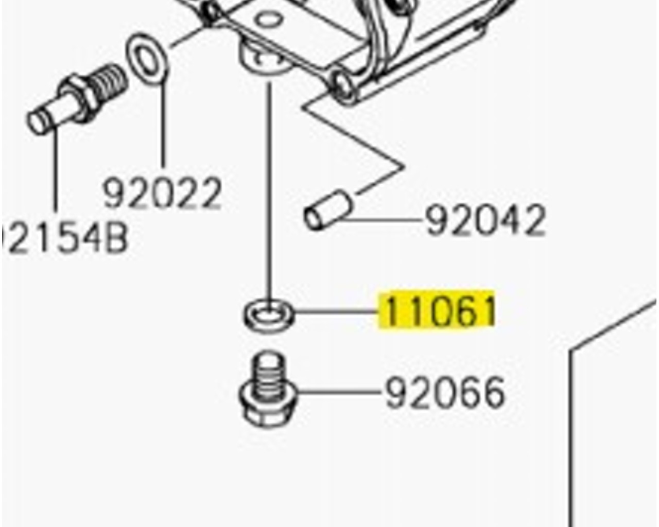 Kawasaki OEM Oil Drain Bolt Gasket KLX300 KLX230 KLX250 110610222